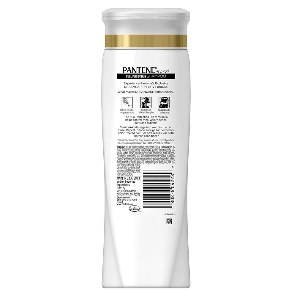 Pantene Rizos Perfección shampoo textura espuma para rizos definidos y suaves.