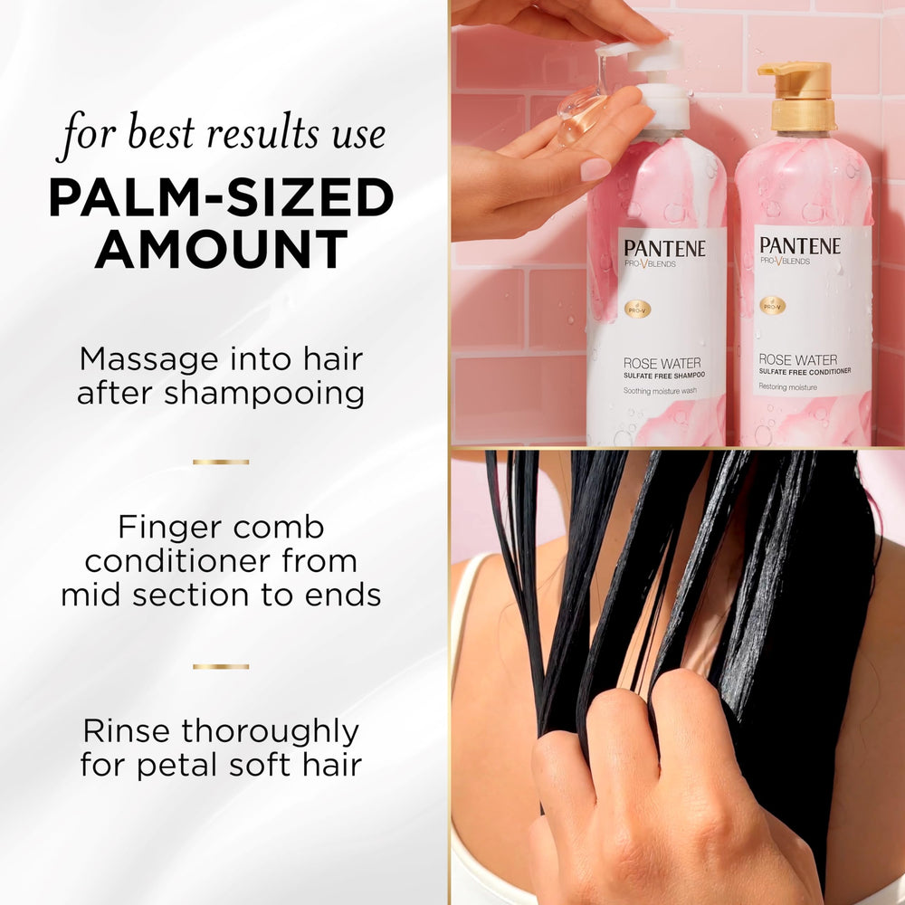 Pantene Rose Water Conditioner shine helps hair look healthier