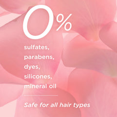Shampoo lather releases a rose mint scent for a spa-like wash