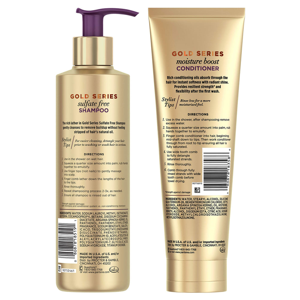 Pantene Serie Oro acondicionador hidratante para desenredar y brillo