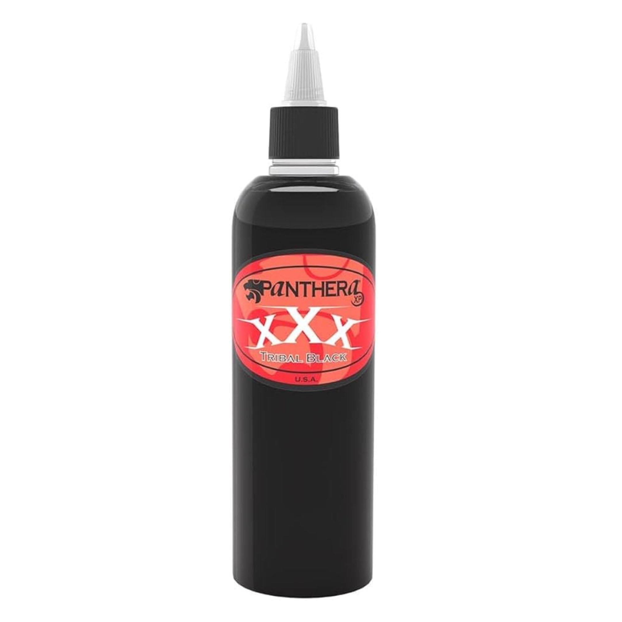 Panthera XXX Tribal Black ink bottle label for bold fills