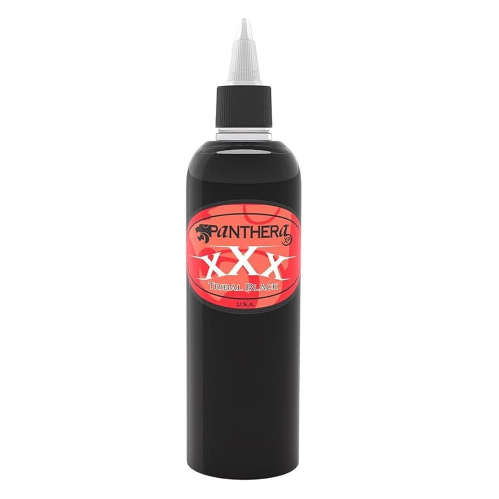 Panthera XXX Tribal Black ink bottle label for bold fills
