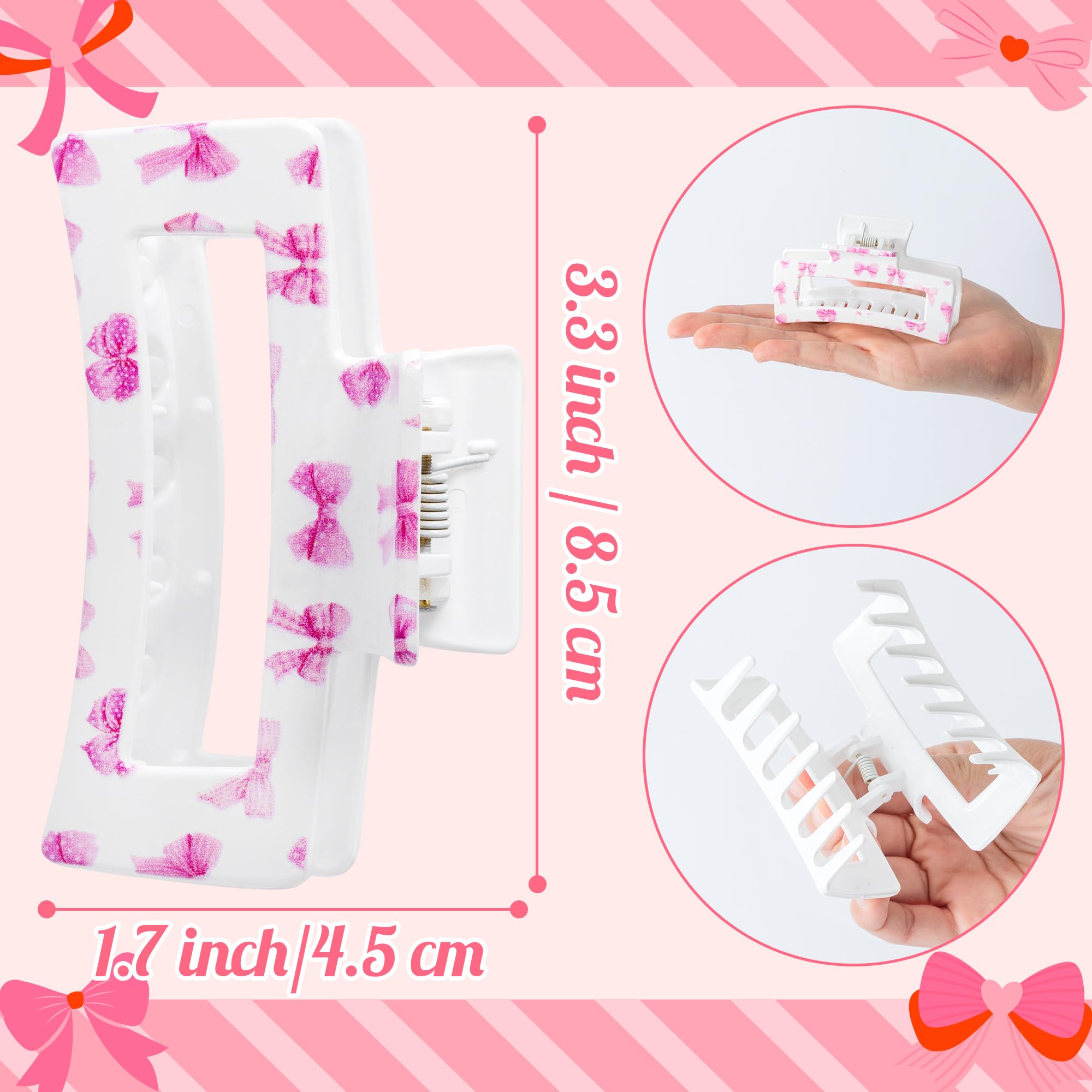 Pantide pinza pelo lazo rosa coqueta, ideal para cabello fino