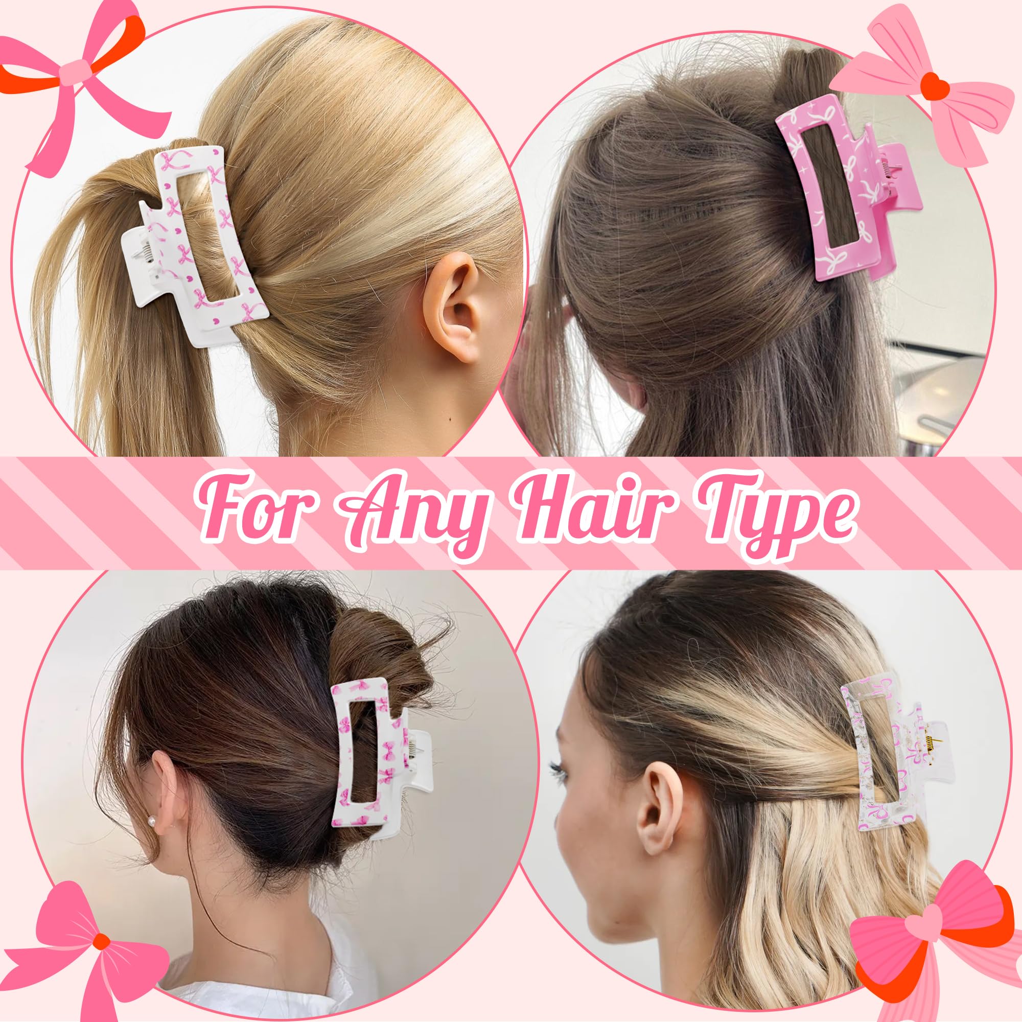 Pantide pinza pelo lazo rosa coqueta, regalo versátil para ocasiones