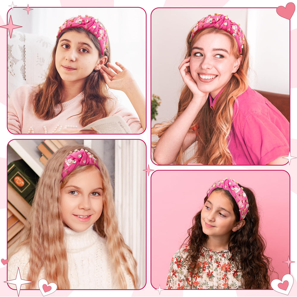 Pantide diadema regalo vaquera rosa, ideal para fiestas y cumpleaños.