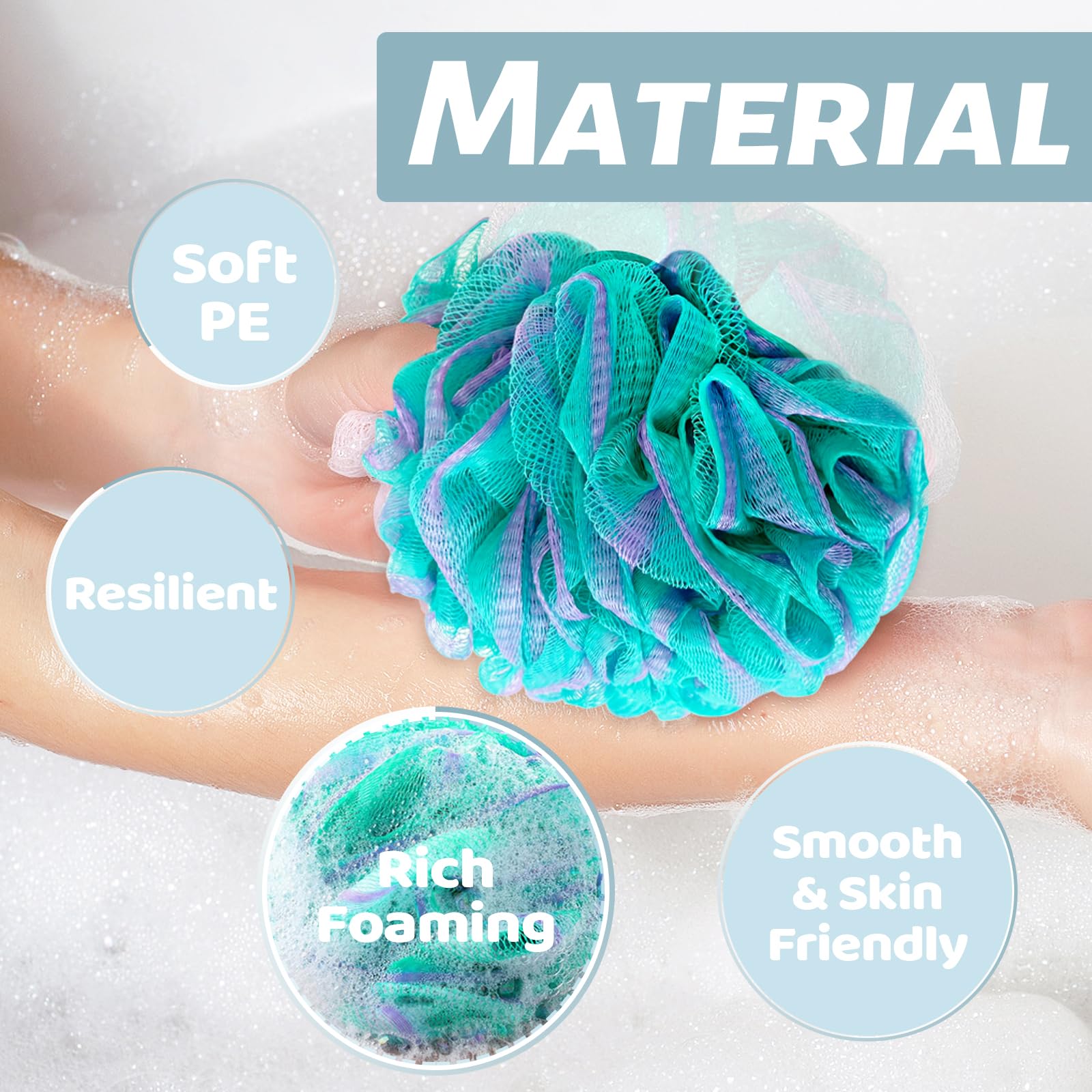 Panxxsen color variations loofahs show vibrant options for family members and easy daily distinction.