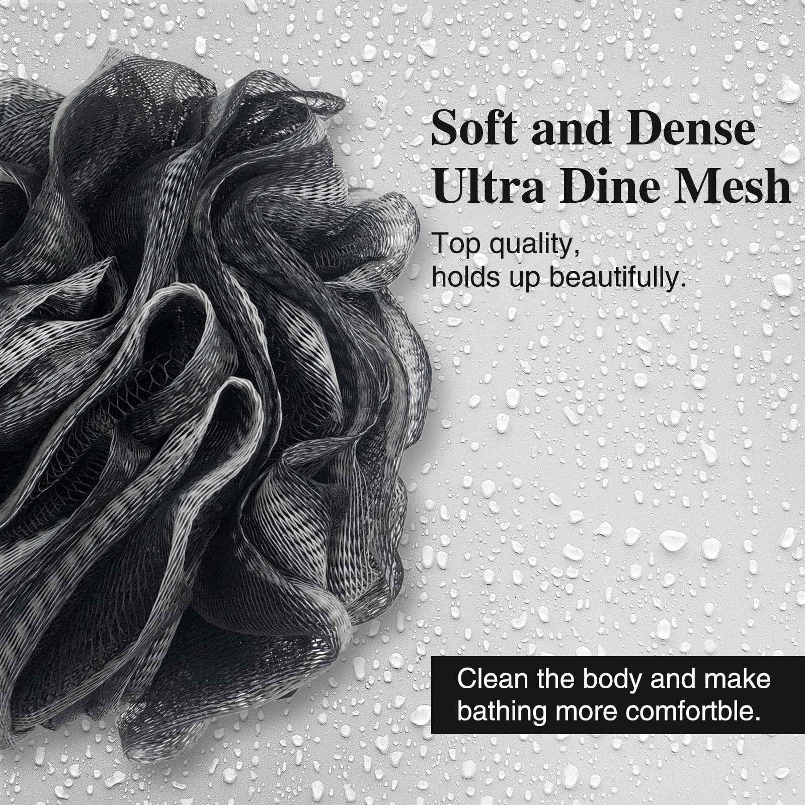 Panxxsen colorful loofah bath sponge helps distinguish family members.