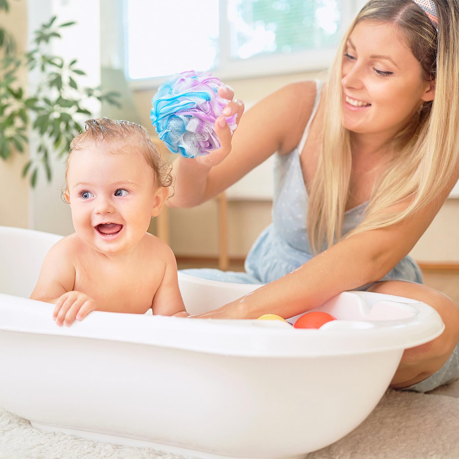 Panxxsen hanging rope loofah design keeps your shower organized and dry-ready.