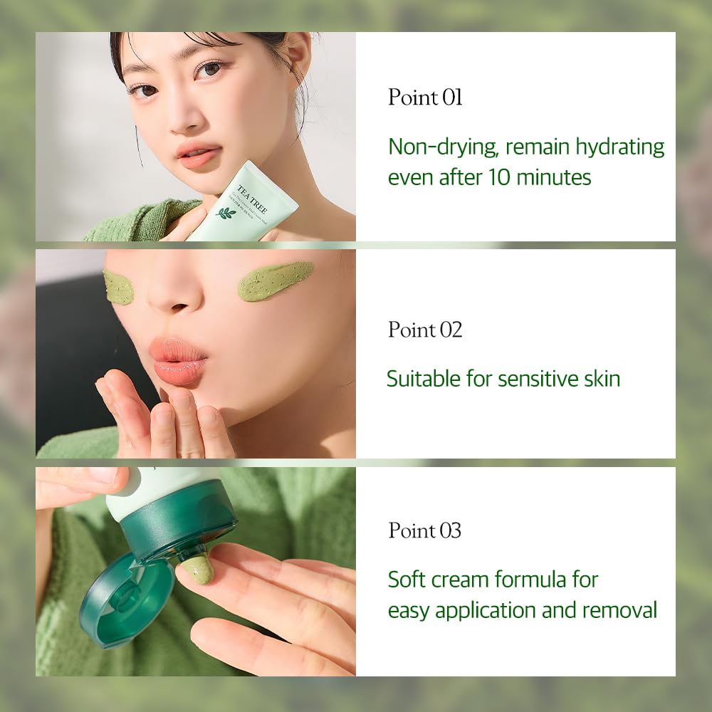 Papa Recipe Tea Tree Control Mud Mask, textura sedosa, purifica piel grasa sin resequedad