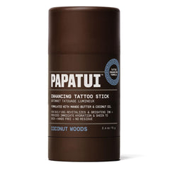 PAPATUI Barra tatuaje Coco Madera: aplicación precisa para hidratar tatuajes.