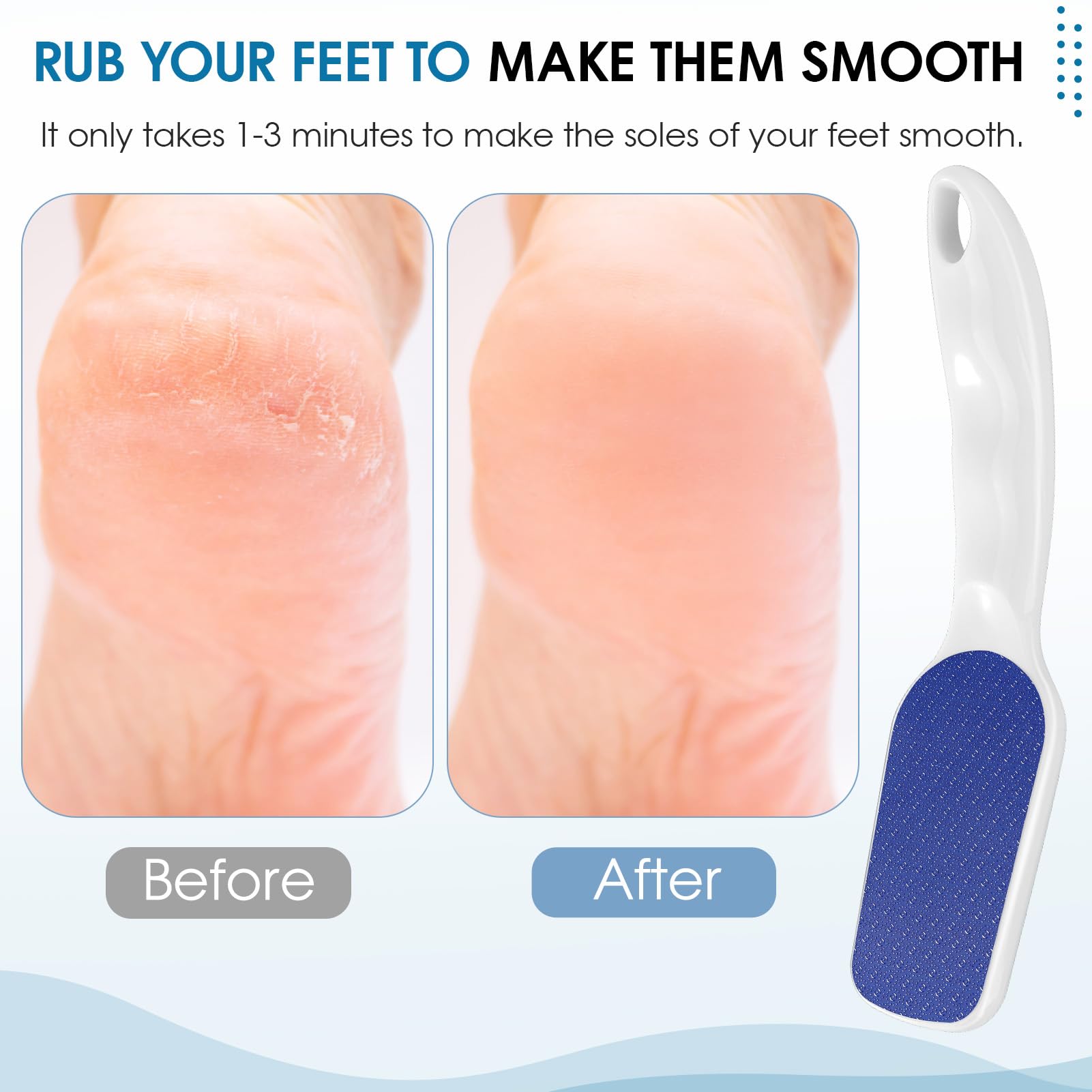 Papkolwe Nano-Glass Foot File in hand, portable foot care tool