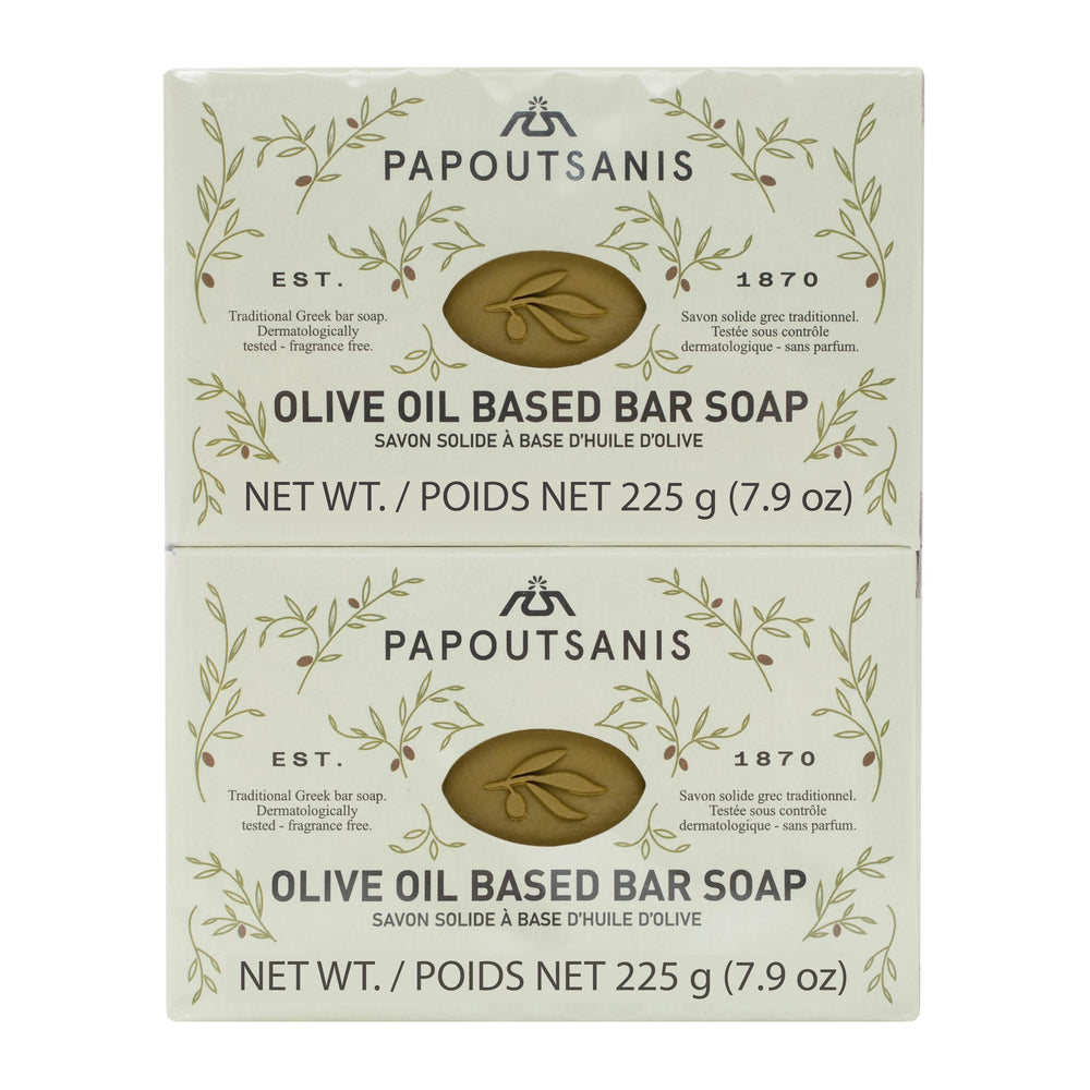 Papoutsanis jabón barra aceite de oliva griego, cuidado suave para la piel.