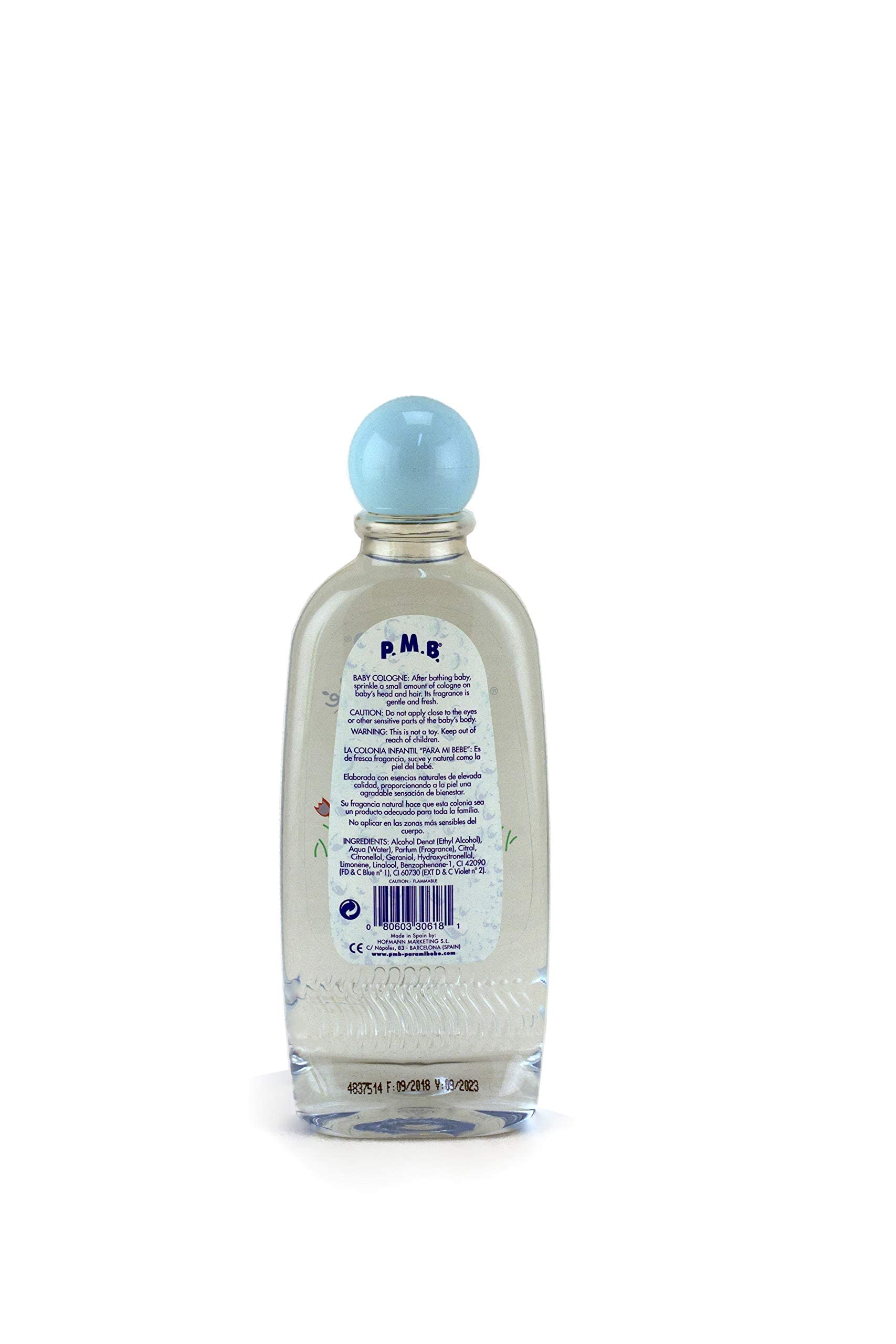 Para Mi Bebe Splash Cologne Boys bottle side, compact size for travel-friendly freshness.