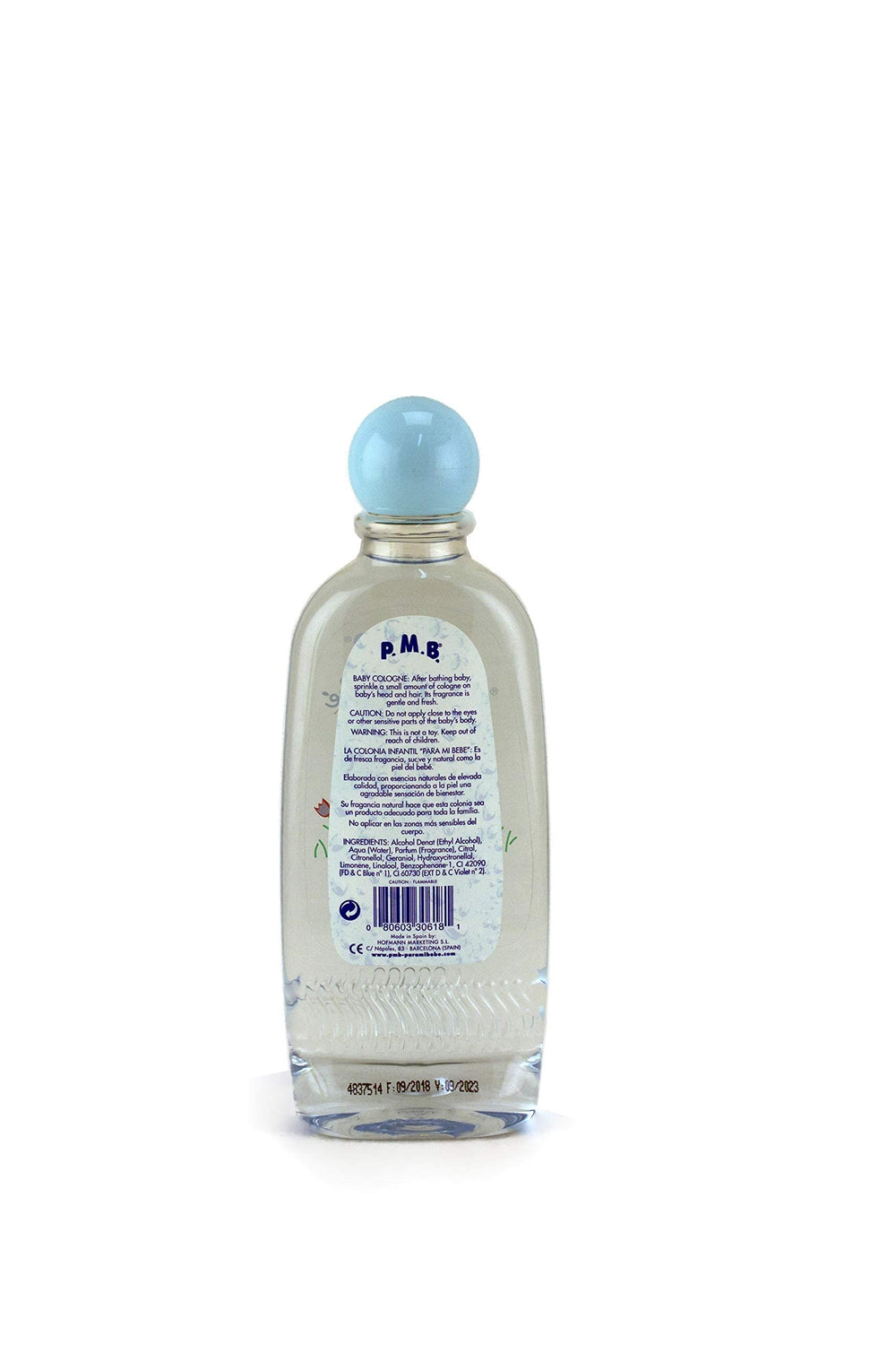 Para Mi Bebe Splash Cologne Boys bottle side, compact size for travel-friendly freshness.