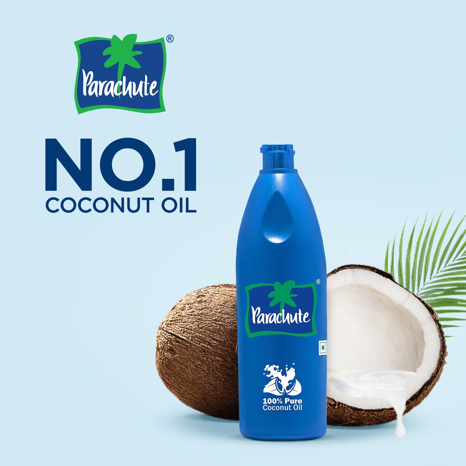 Parachute Aceite de Coco envase sellado herméticamente conserva frescura y aroma.