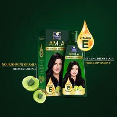 Parachute Advansed Amla Oil applied to scalp for nourishment.