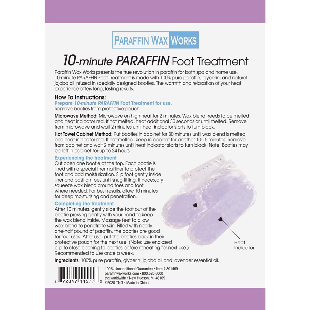 Paraffin Wax Works lavender foot care for a relaxing home spa session.