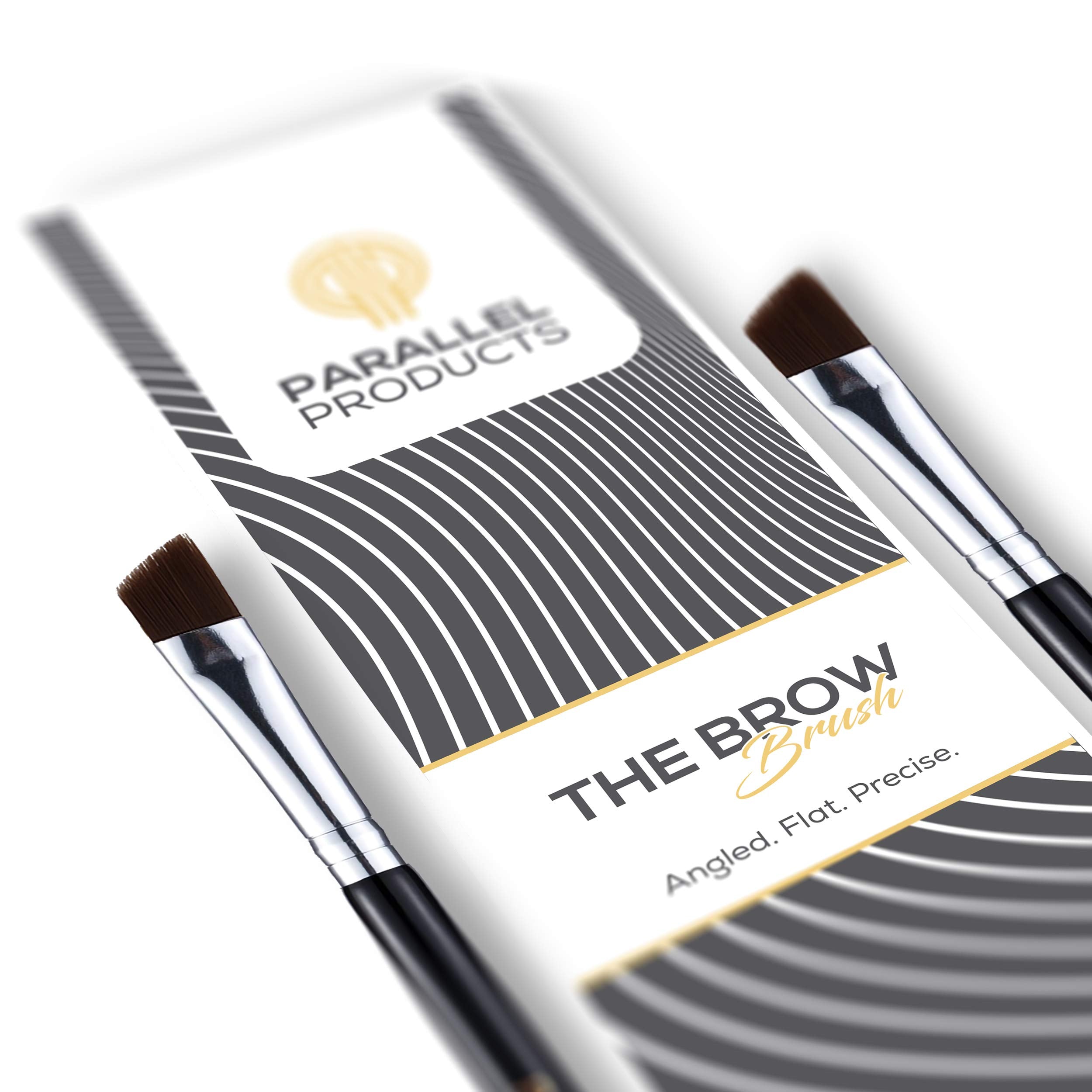 Close-up of Parallel Products The Brow Brush angled tip for control