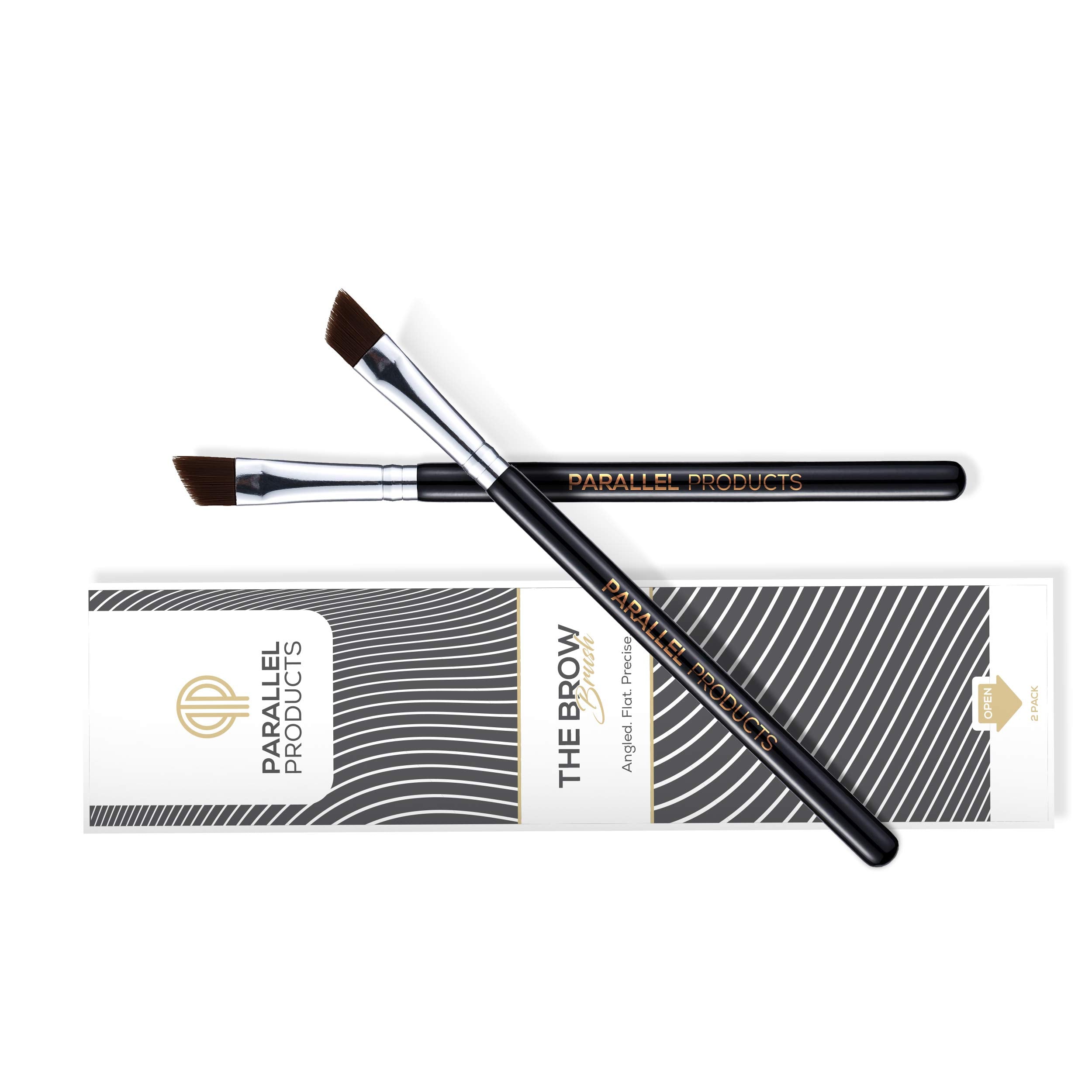Bristle detail of Parallel Products The Brow Brush showing synthetic fibers