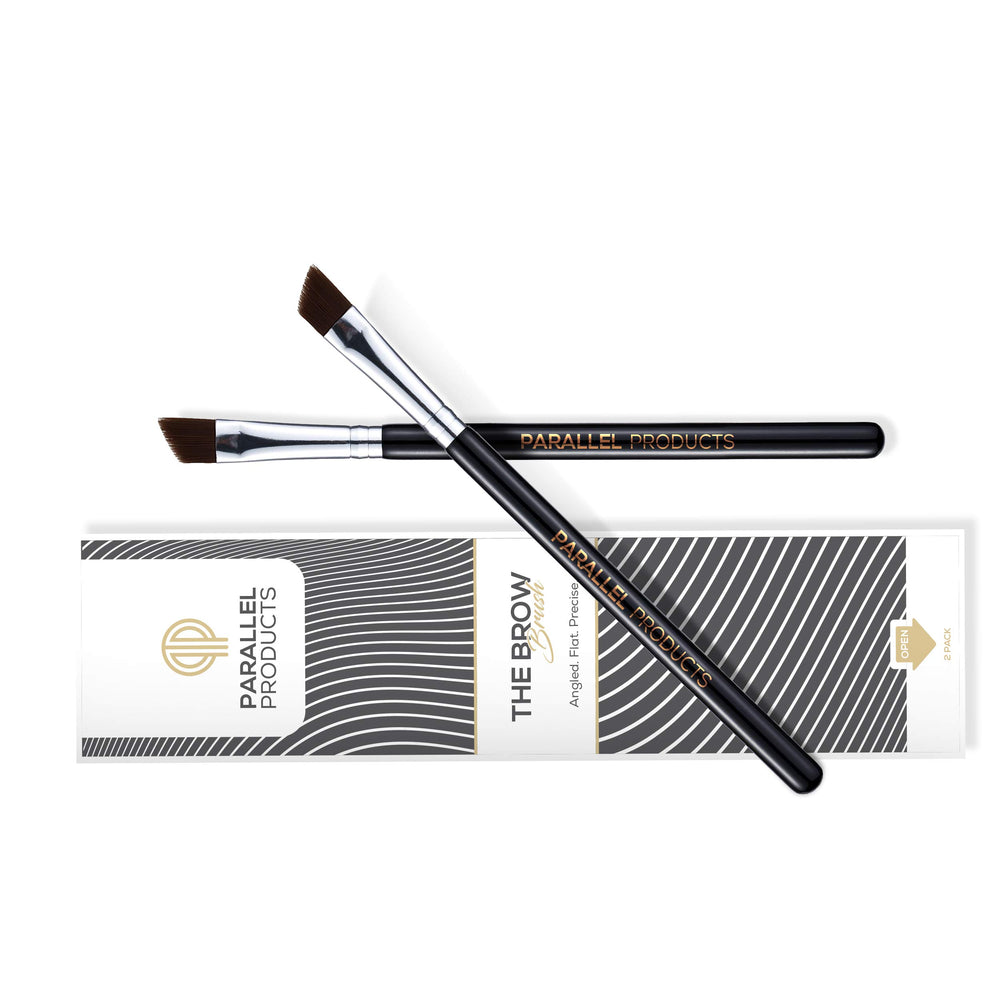 Bristle detail of Parallel Products The Brow Brush showing synthetic fibers