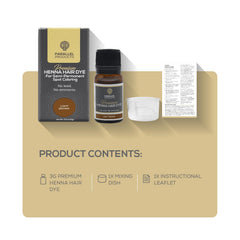 Parallel Products henna dye bottle in light brown shade for root touch-ups.
