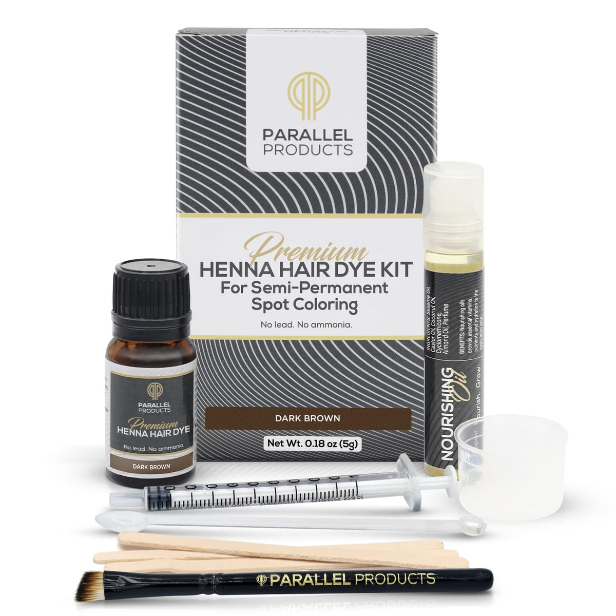Parallel Products spot color henna kit box for quick gray coverage and root touch ups