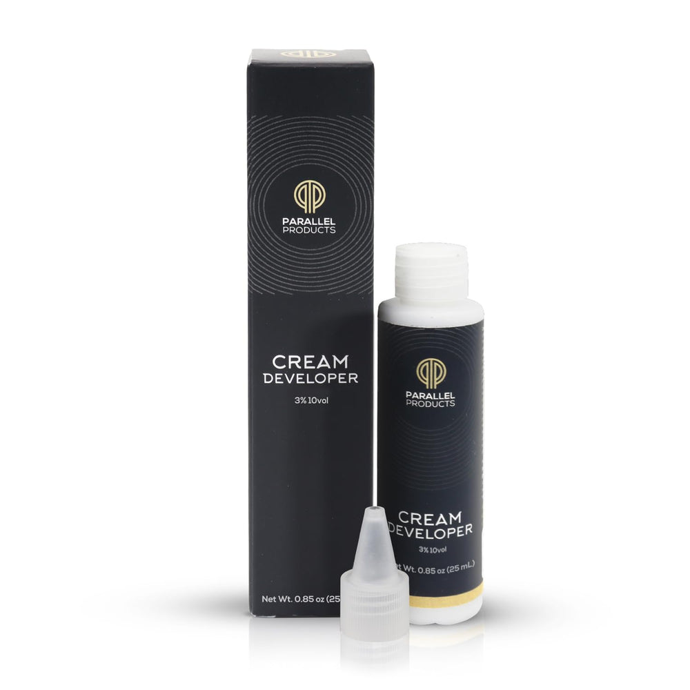 Parallel Products three percent ten volume developer bottle for vibrant color activation