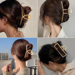 Parcce garras tamaños variados doradas para cabello fino o grueso.