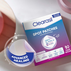 Clearasil parches hidrocoloides absorben secreciones y protegen la piel.