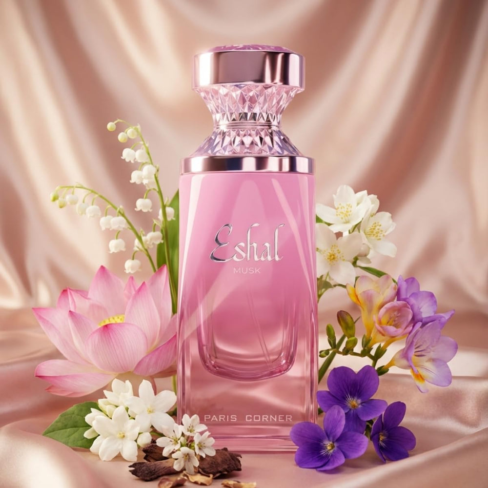 Paris Corner Eshal Musk outer-label reinforces brand clarity and allure.