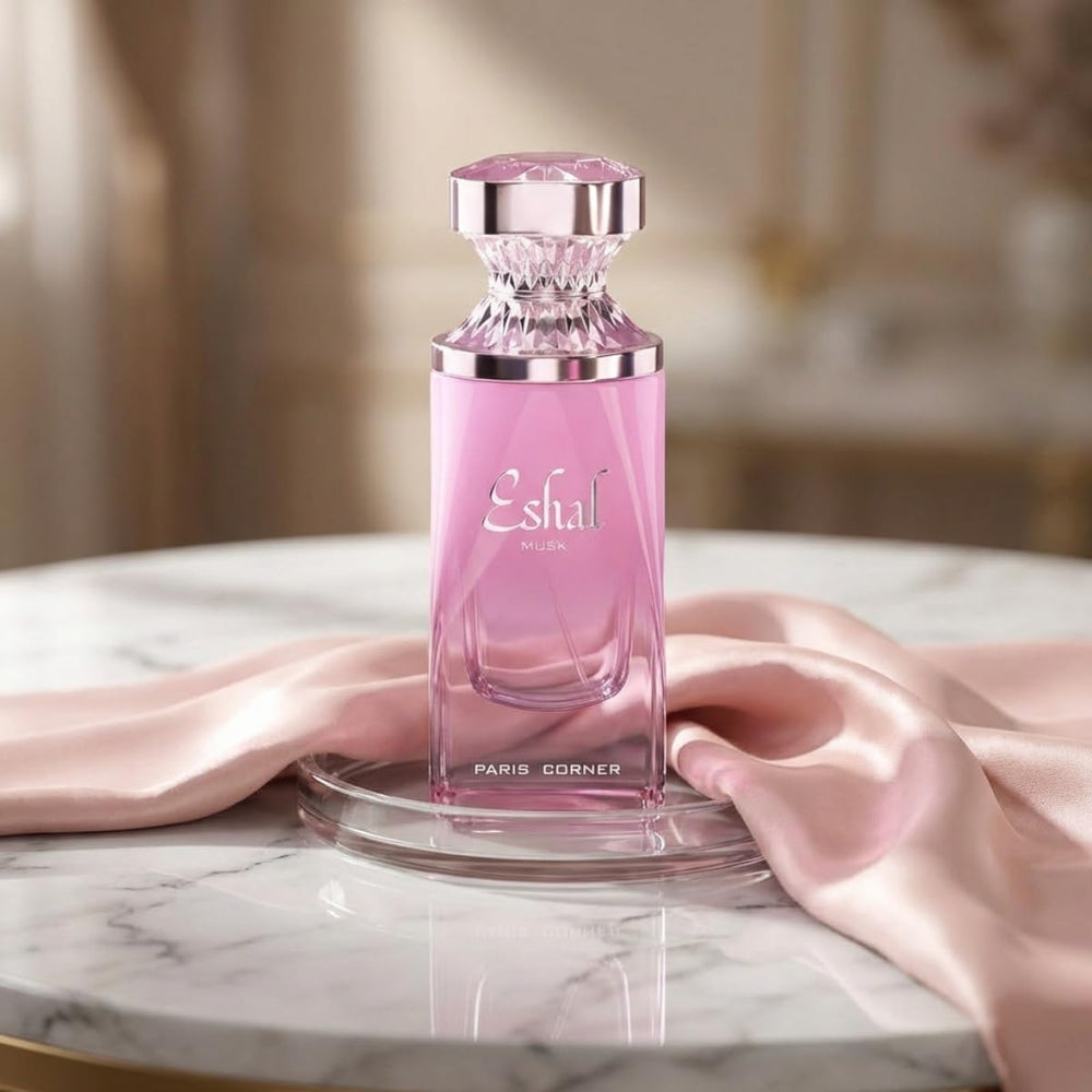Paris Corner Eshal Musk packaging box highlights premium presentation.