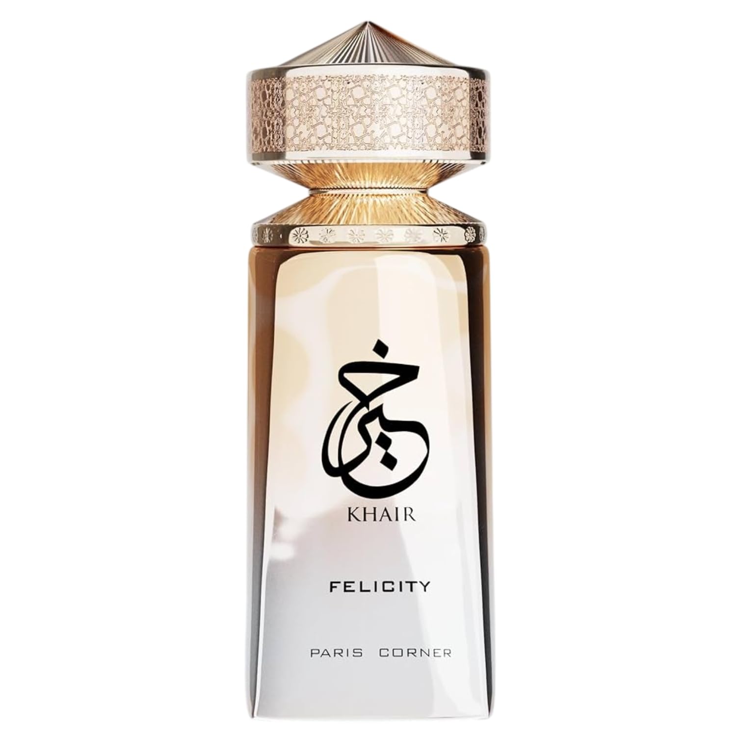 Paris Corner Khair Felicity gold edition bottle front showing premium design and unisex appeal