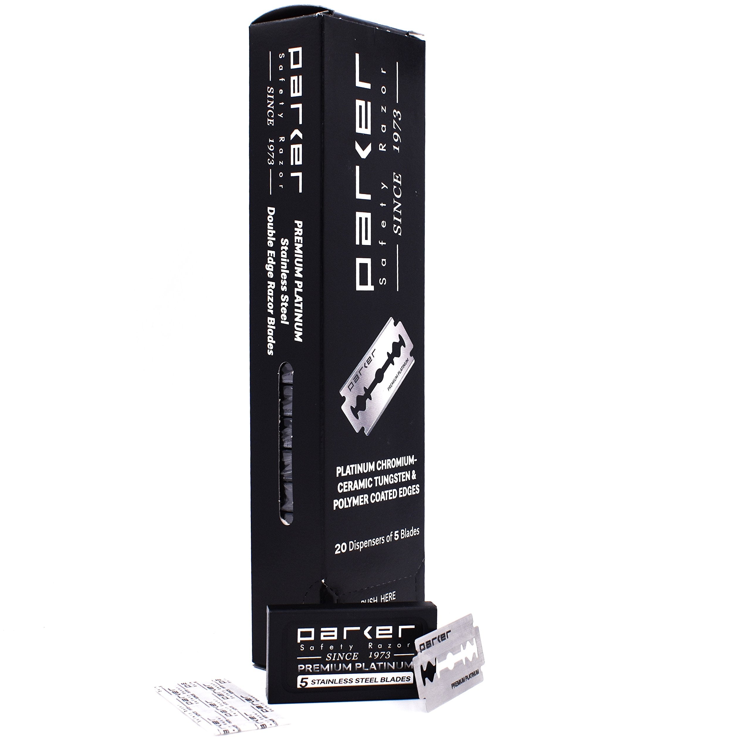 Parker bulk dispenser blades pack with safe slot for used blades