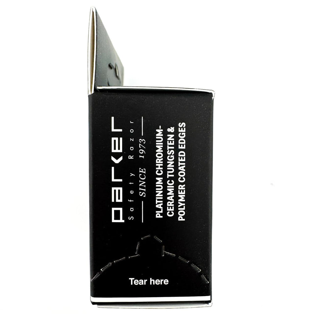 Parker eco-salon-packaging emphasizes waste-reducing blade storage.
