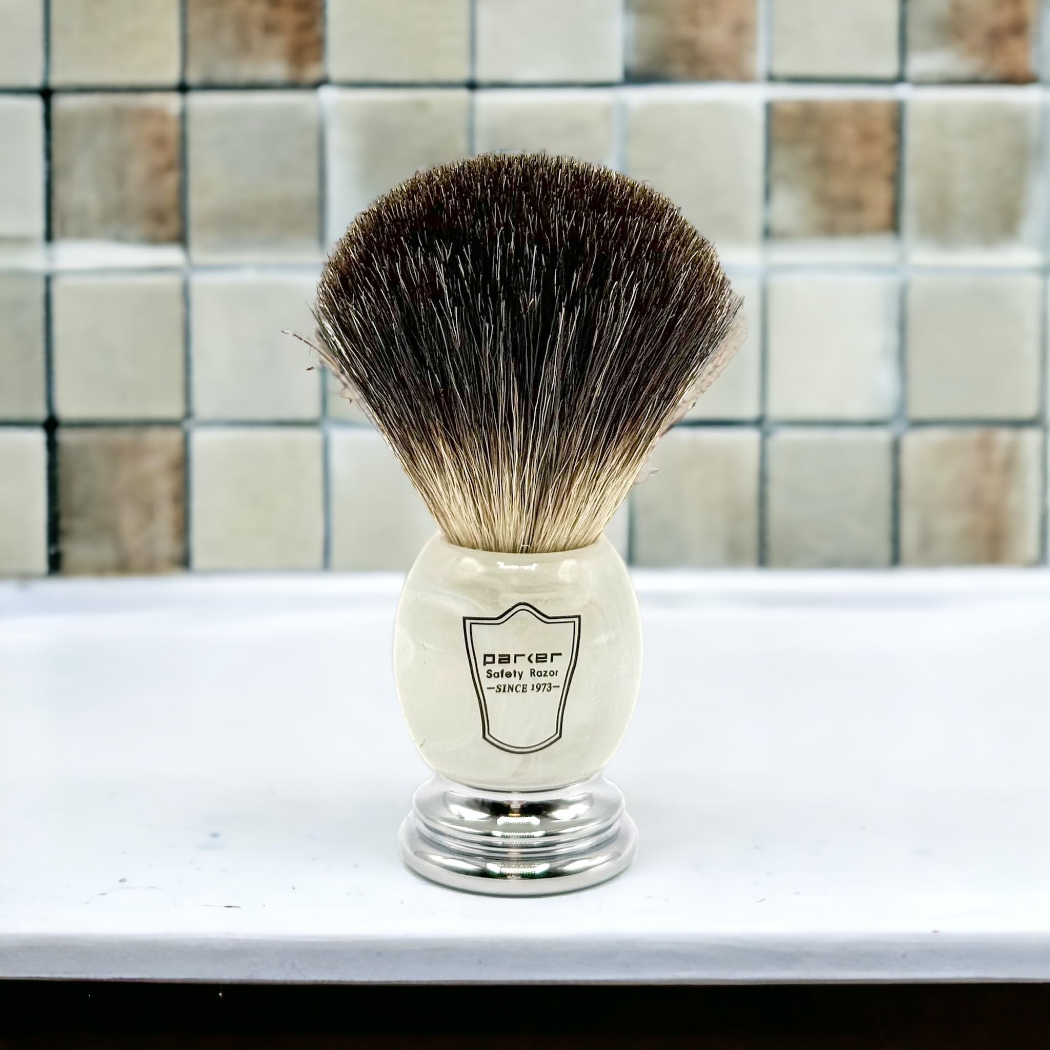 Parker handcrafted badger brush combines quality construction with long-lasting performance.