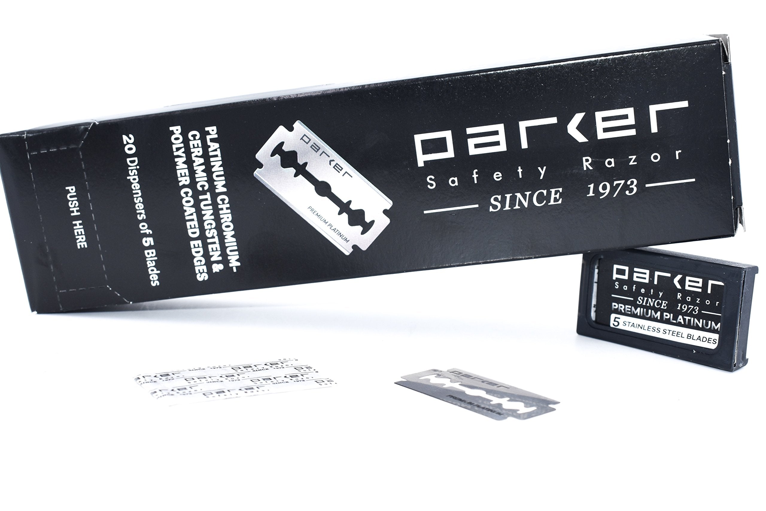 Parker precision honed DE blades deliver smooth, comfortable shaves