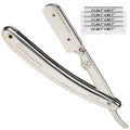 Parker SR1 Stainless Steel Straight Edge Shavette – Professional Barber Razor with 5 Platinum Half Blades
