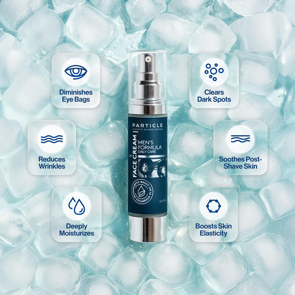 Particle 6-in-1 Face Cream applied to the face for quick absorption.