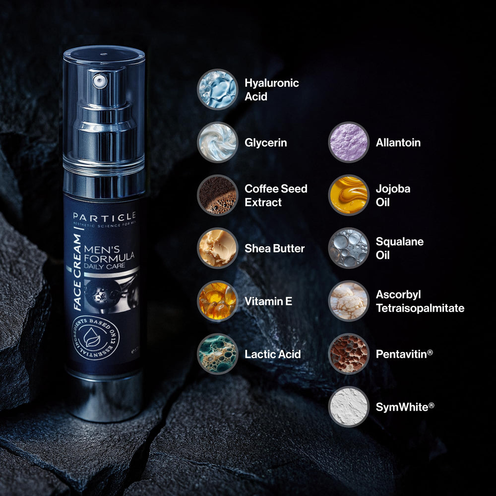 Close-up of hyaluronic acid in Particle cream.