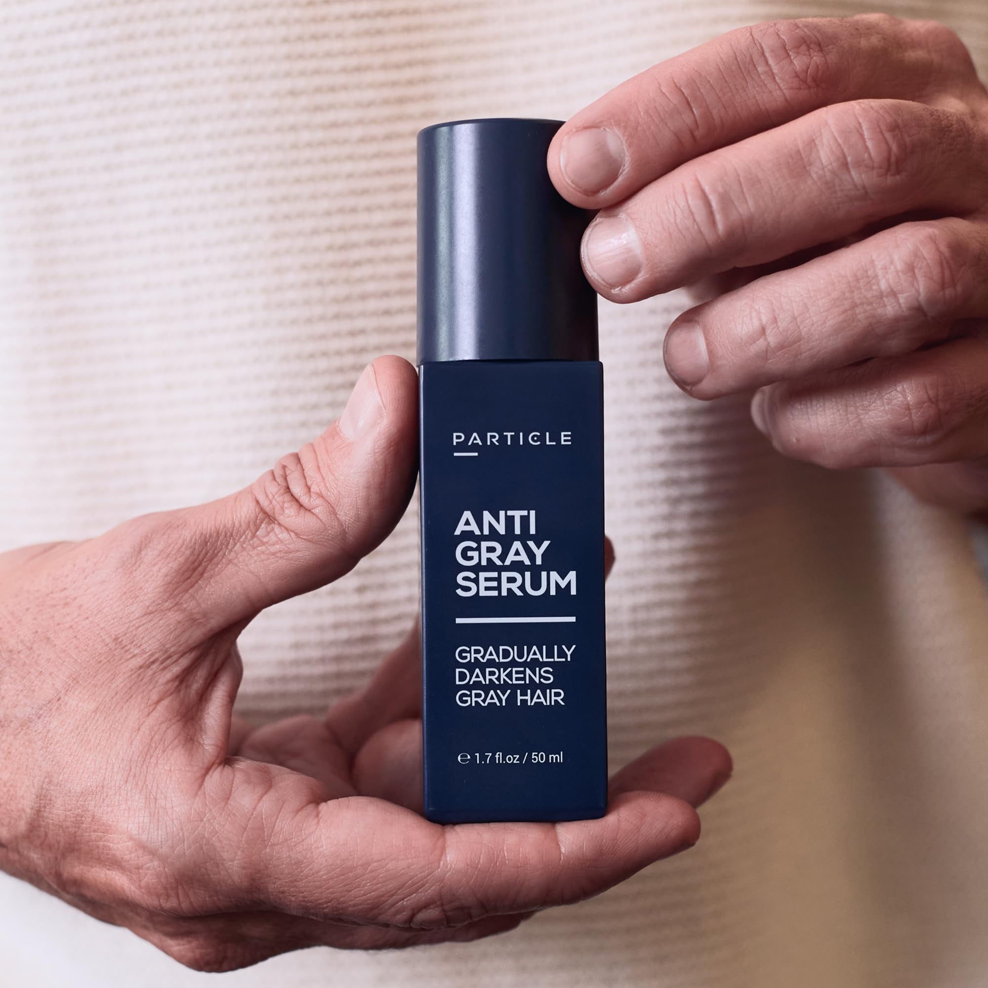 Particle Anti-Gray Serum for head hair targets light brown to black shades