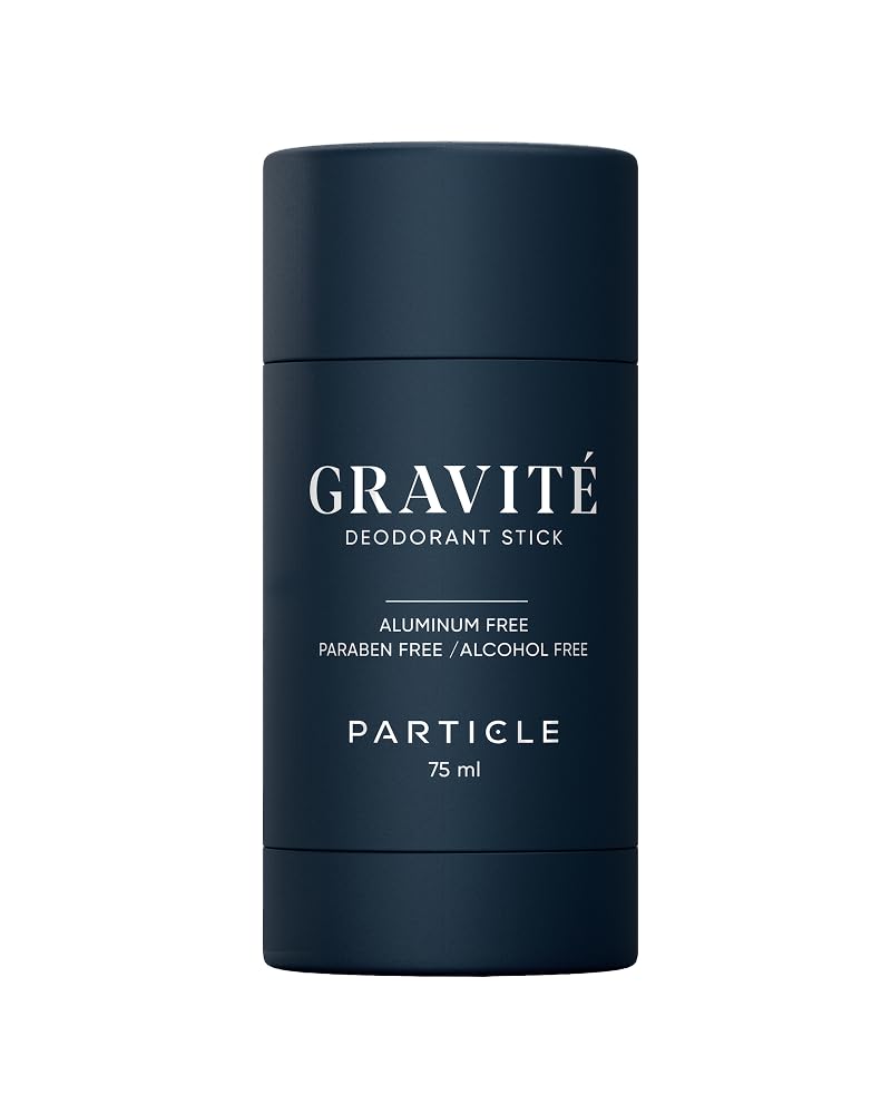 Particle Gravité Deodorant bottle front for daily, confident freshness.