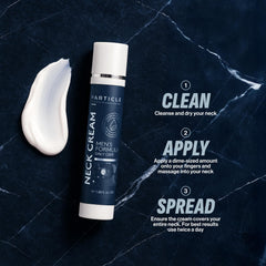 Particle Neck Cream tube packaging view for easy daily routine