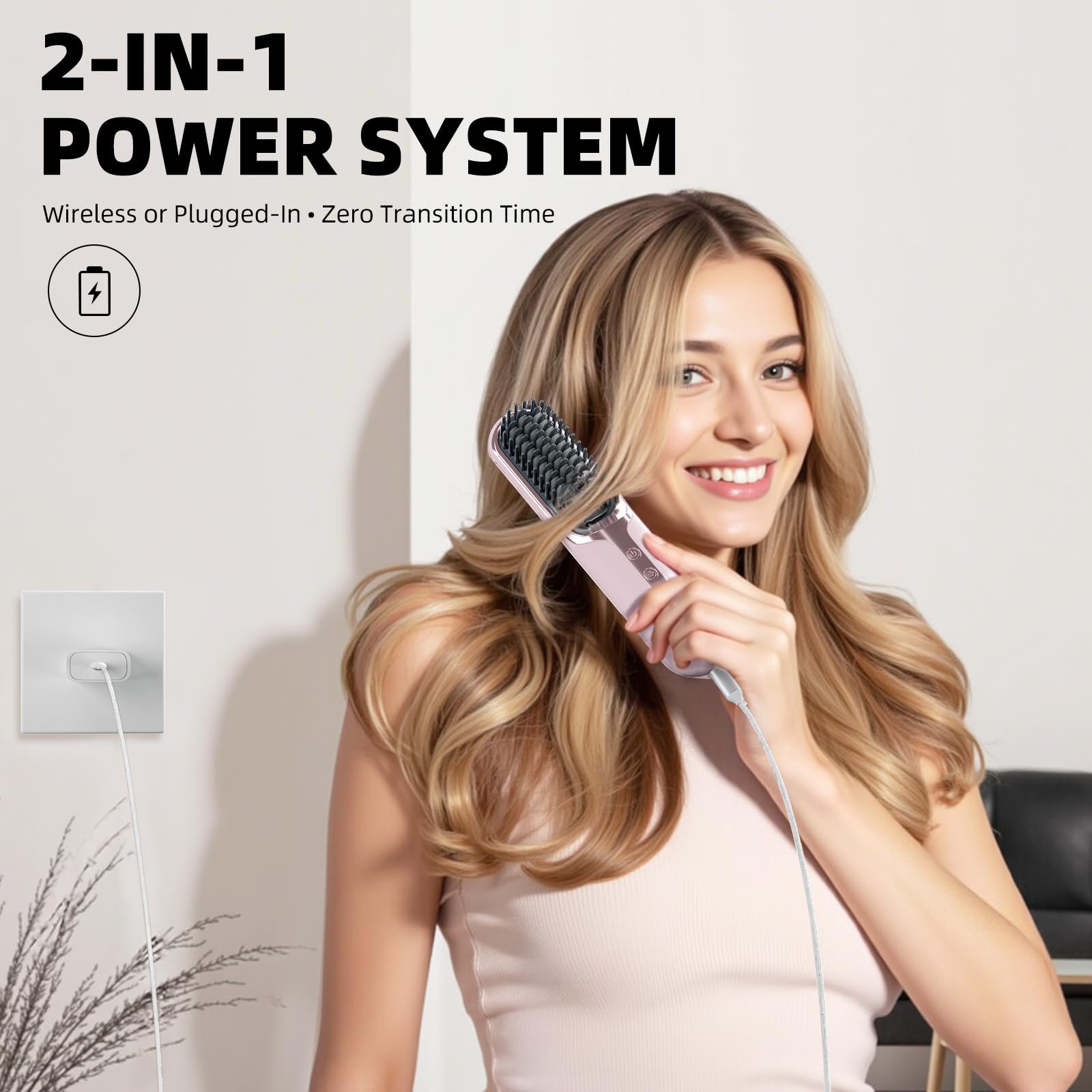PartnerJoy ceramic plates glide gently, protecting hair while delivering even heat distribution.