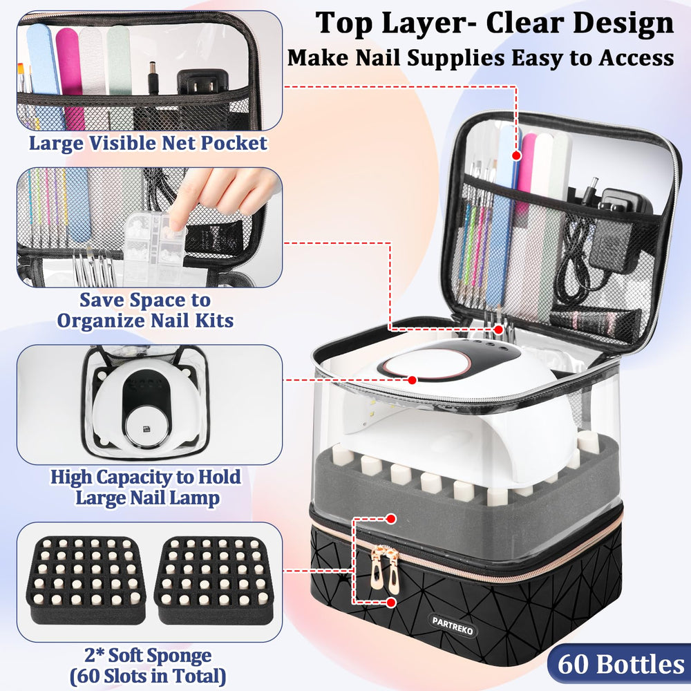 Partreko lámpara UV LED integrada para manicura precisa.