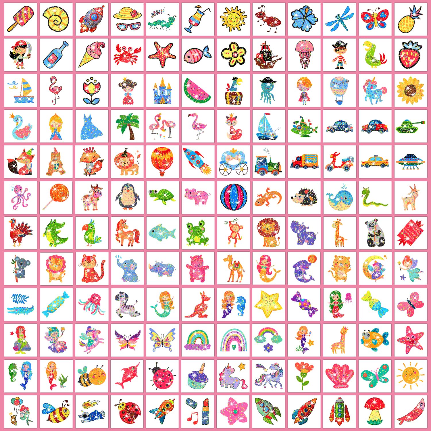 Partywind glitter tattoos ideal for kids' parties and photos.