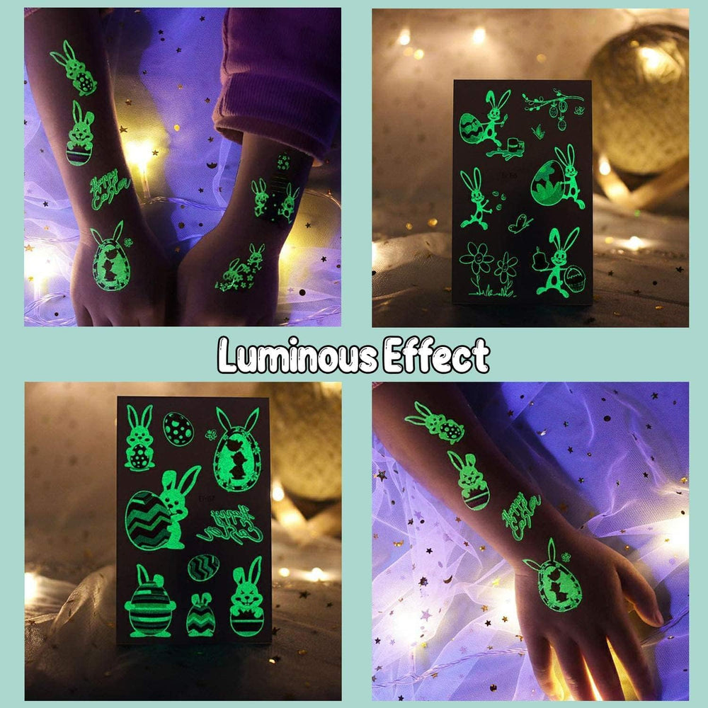Partywind luminous Easter tattoos Easter basket design adds festive fun to gifting