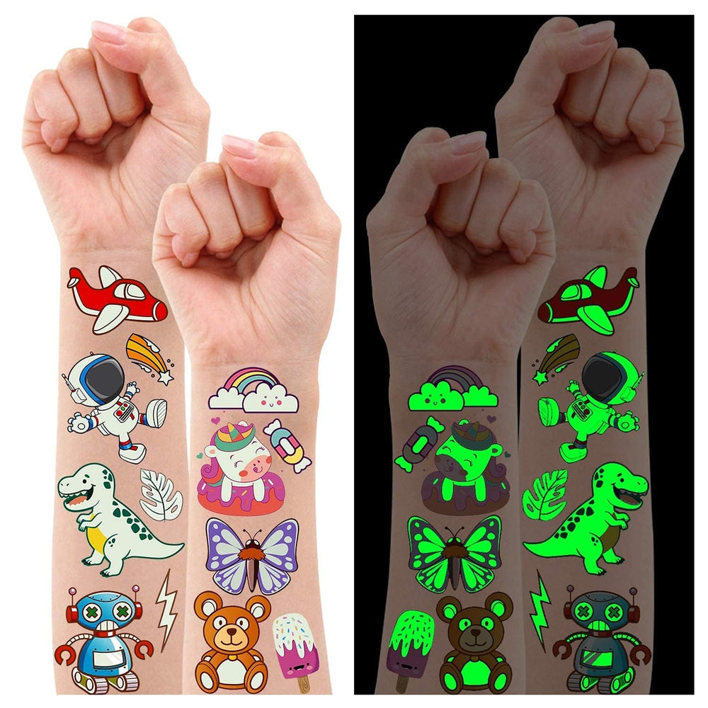 Partywind luminous mermaid tattoo for kids, ideal for party glow and photos