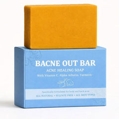 PARWENE Bacne Out Bar jabon curcuma con arbutina y vitamina C limpia y nutre la piel.