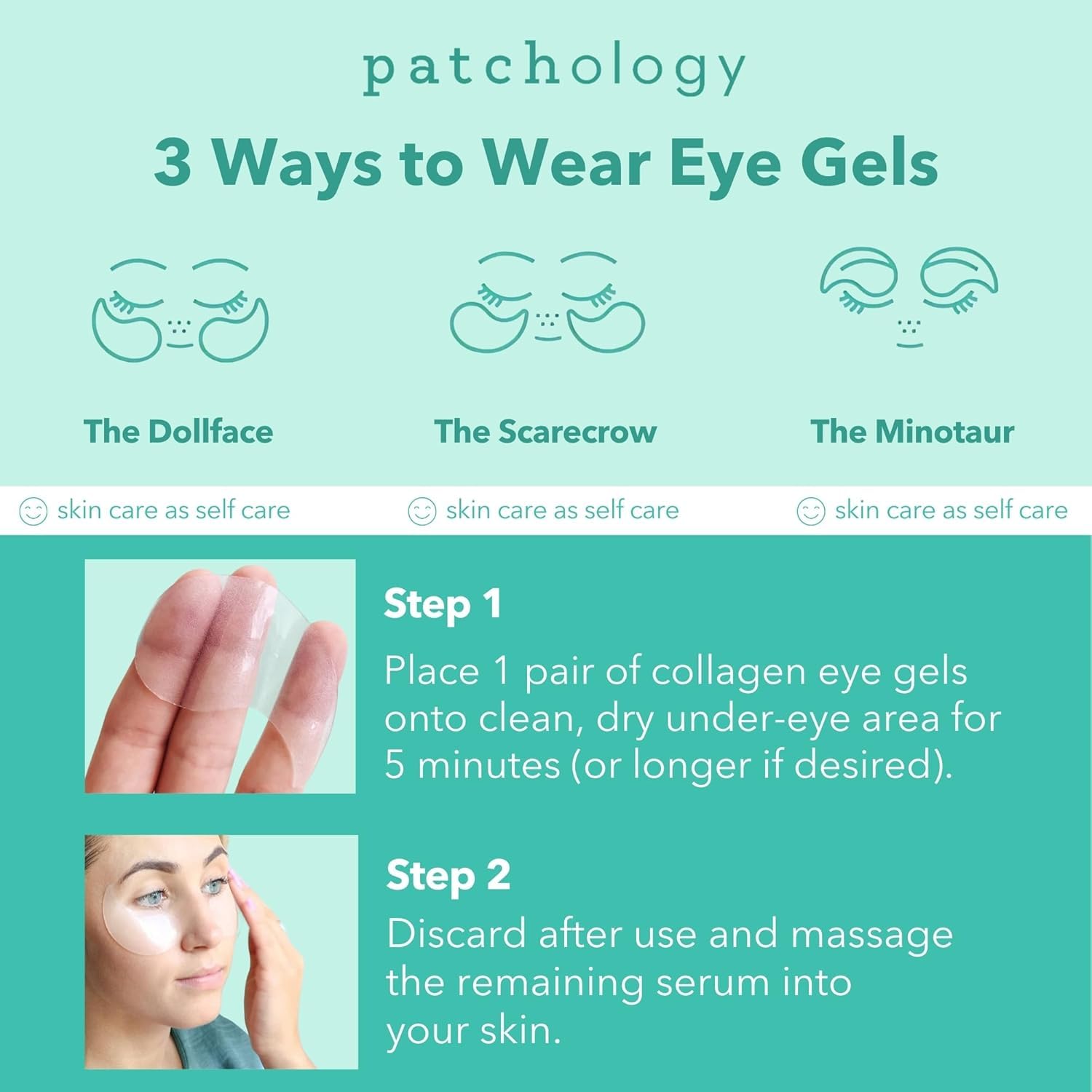 Patchology 30-pairs biodegradable hydrogel patches stay put during use.
