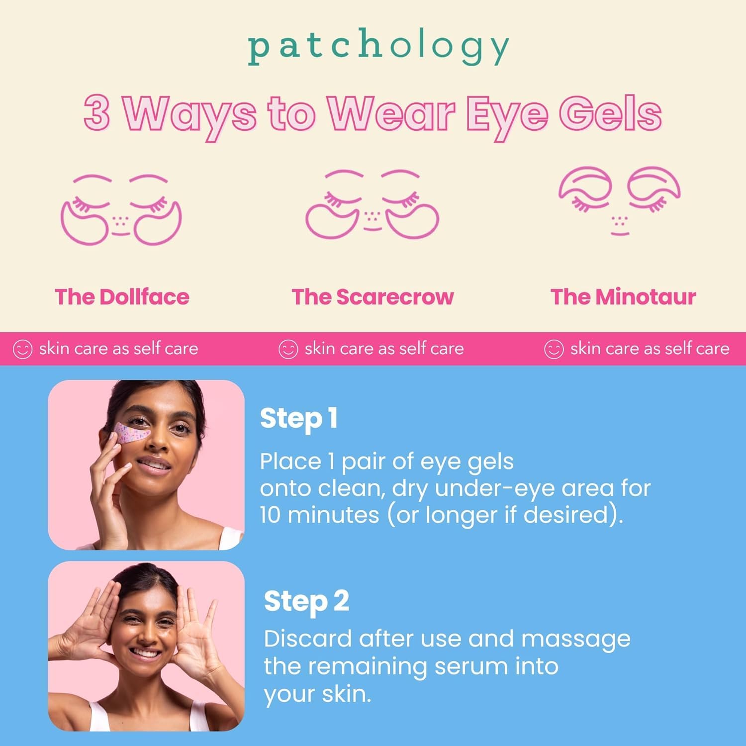 Patchology Eye Want Cake patches demonstrate no-slip design during wear.